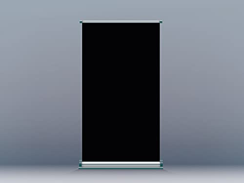 Oedim Roll-Up Chrom, Schwarz, 100 x 200 cm, Druck inkl. maximaler Druckqualität, Anti-Kurven, Anti-Schaukel, Werbeaufsteller