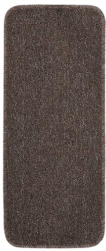 vidaXL 15x Alfombrillas de Escalera Antideslizante Autoadhesiva Protector Alfombra Peldaños Adhesivos Decoración Amortiguación Marrón 60x25 cm