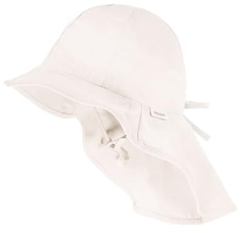 maximo Uni Cotton Girls Solhatt Barn - strandhatt flickhatt barnhatt med hakband Sommar Vår-sommar - 47 cm vit