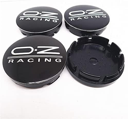 FURREN 4 Stück Nabendeckel für OZ Racing 56mm, Staubdicht Wasserdicht Anti Rost Radnabenabdeckung Radnabendeckel Felgendeckel Felgenkappen Autozubehör