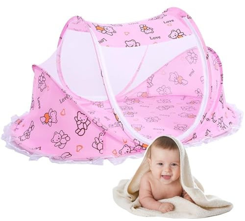 Baby Faltbare Moskitonetze, Moskito Netz Zelt, Baby-Moskitonetz, Baby Moskitonetz Insektenschutz Weich Bettzubehör Sommer Outdoor Indoor Faltbar Tragbar 0-1 Alter Baby -A