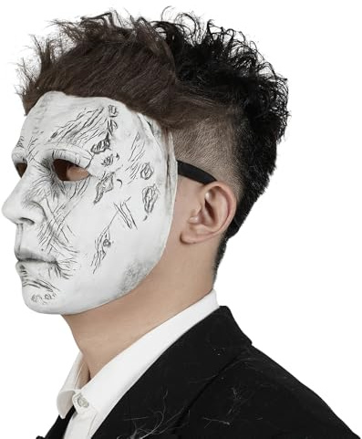 ZDOVLZZPON Halloween Michael Myers Mask Full Face latex Head Dressing Up For Party Decor Mens Masquerade