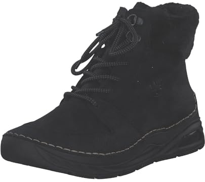 Rieker Donna 44555 Stivali stringati, nero, 37 EU, Nero, 37 EU