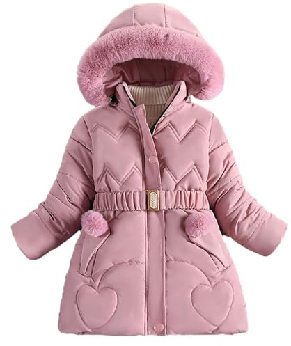Generisch 2025 Ragazze Giacca Imbottita Nel Lungo Plus Ispessimento Stile Straniero Femminile Moda Piumino Giacca Imbottita Inverno Bambino Inverno, RD1, 8-9 Jahre