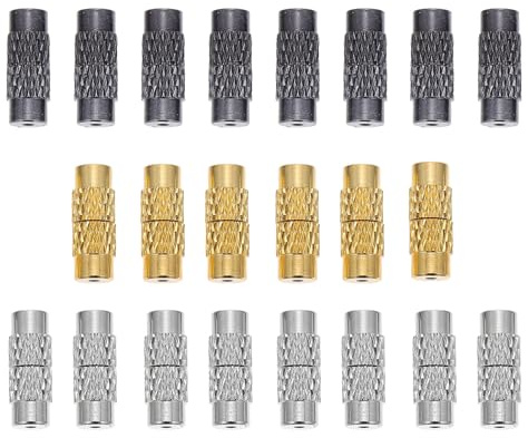 Gogogmee Cierres de Tornillo de Latón para Bisutería Diy, 120 Piezas Función de Conexión Fácil y Diseño Elegante para Collares y Pulseras