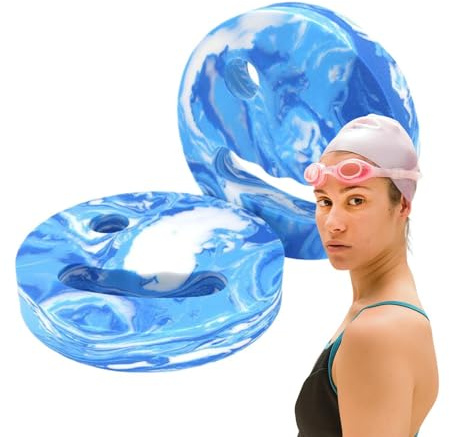 Riaisttd Discos De Ejercicio En La Piscina | Flotador De Mano De Espuma EVA | Discos De Fitness Para Natación | Para Hombres Mujeres Niños Jóvenes Adolescentes Adultos Principiantes Piscina Deportes