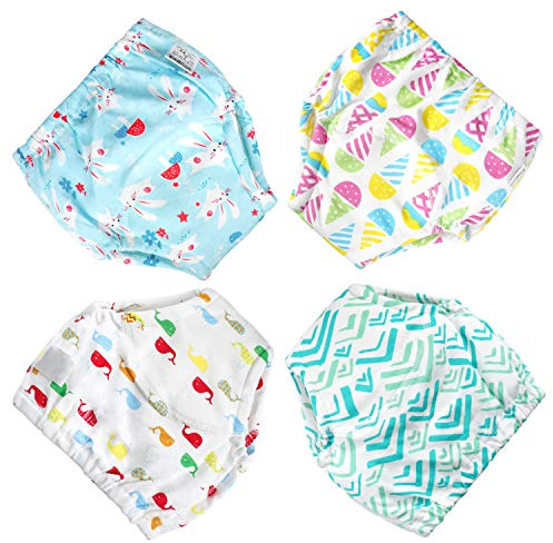 FLYISH DIRECT Calzones de Entrenamiento para Bebé Pañal de Aprendizaje Calzoncillos de niños pequeños Braguitas de Aprendizaje para niños Bebé Ropa Interior para niños, 110/4T