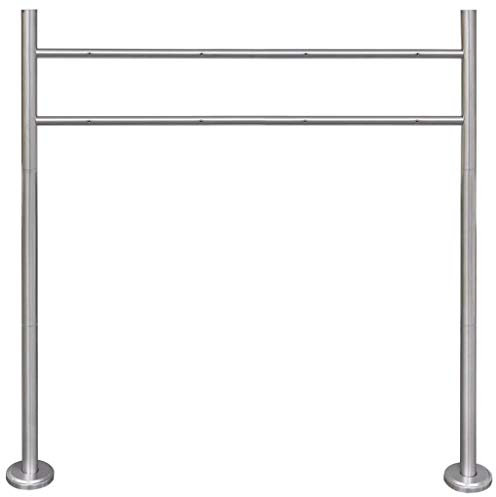 yorten Edelstahl-St?nder Briefkastenst?nder Briefkasten Standfu? 120 x 100 cm für Doppelten Briefkasten