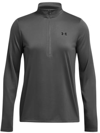 Under Armour Tech 1/2-Solid, T-shirt de sport respirant pour femme, T-Shirt manches longues avec col zippé