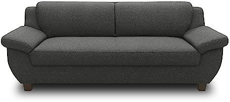 DOMO. collection Panama 3 Sitzer, Sofa, 3er Couch, Garnitur, 3-2-1, anthrazit, 207 cm