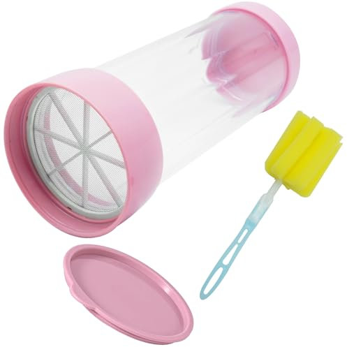 Pumuky 1 PCS Zucchero a Velo Setaccio,Shaker per Zucchero a Velo,macinino per Zucchero a veloin plastica per Farina, Cacao, caffè