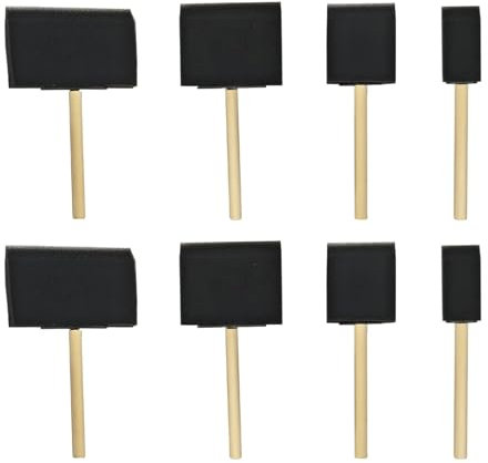 8 Stück Schwammpinsel Schaumstoffpinsel Malschwamm Stupfpinsel Schwamm Pinsel Schaumstoff Pinsel Schwamm Malen Malutensilien für Kinder Finishing Handwerk Färbung für DIY Bastelprojekte 4 Größen