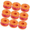 DEMULAX 9 Stück Trimmer-Spulenfaden WA0004 Ersatz, for Worx Rasentrimmer WG150E WG154E WG155E WG157E WG160E WG163E WG166E WG167E WG169E Rasenmäherspule