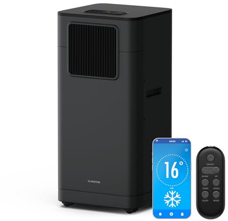 Klarstein Breeze Box 9K Klimaanlage – 9000 BTU, für Räume bis 32 m², Smart App & Sprachsteuerung, 3-in-1: Kühlen, Entfeuchten, Ventilator, Energieeffizienz A, mit Abluftschlauch & Fensterdichtungsset.
