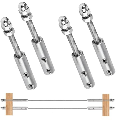 EGNGY - Tensores de cable de acero inoxidable, 3 mm, para el relleno de barandilla, para cuerda de alambre