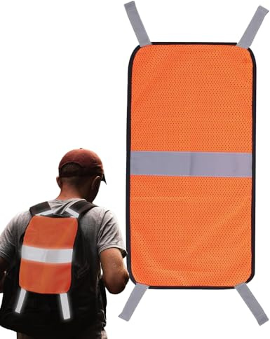 Panneau De Sécurité Orange Pour Sac À Dos - Panneau D'avertissement Léger - Accessoires En Plein Air, Équipement De Camping, Pour Les Sacs À Dos, Les Tentes, Les Stores, Avec Des Bandes Réfléchissante
