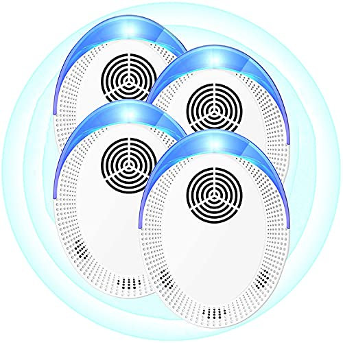 PENYUY Ultrasonic Pest Repeller Plug In, 4 Pack Plug-In Pest Control Device, Effective for Mosquito, Spider, Fly, Ant, Bed Bug Control, Cockroach, Mouse Repellent Indoor - Safe for UK Homes/Pets