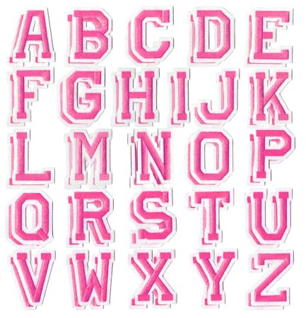 Iron on Letters for Clothing - Homiladi 52 Pcs be You Patches | A-Z Alphabet Iron On Transfers & Name Patches | Embroidered Fabric Letters for Clothes, Dress, Hat, Socks, Jeans, DIY Accessories