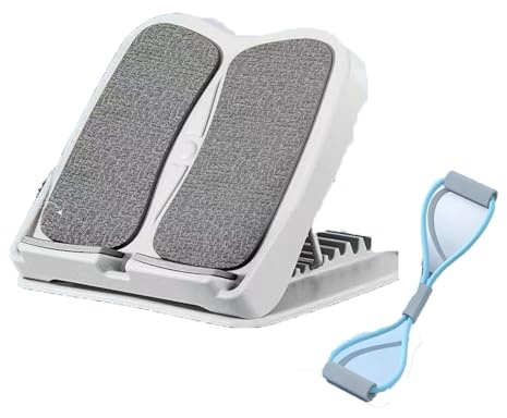 Slant Board Calf Stretcher Foot Pedal (0°–50°) Non-Slip Surface Equipped with Sports Elastic Band for Safe Stretching Suitable for Rib Heel Hamstring Achilles Tendon and Calf Muscle Exercises