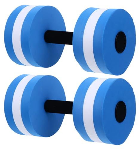 VINTORKY Mancuernas para Natación y Aeróbic Acuático, 2 Piezas de Espuma EVA en Azul, Equipo Flotante para Entrenamiento en Piscina para Adultos