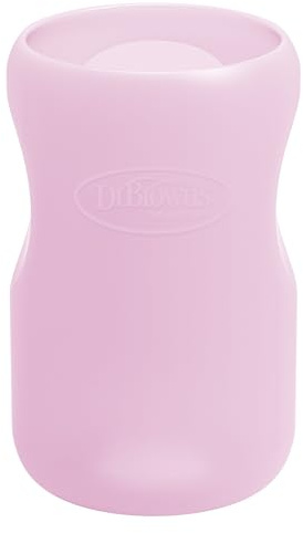 Dr. Brown's Wide Neck Glass Bottle Sleeve, Light Pink, 9 Ounce