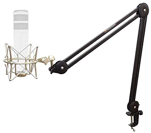 keepdrum MS138 Mikrofonarm Gelenk-Stativ + MS088SV Mikrofon-Spinne für Rode Mikrofone