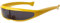 Danlai Futuristic Narrow Cyclops Sunglasses Robot Space Costume Mirrored Lens Robot Cosplay Costume Eyeglasses Photo Props