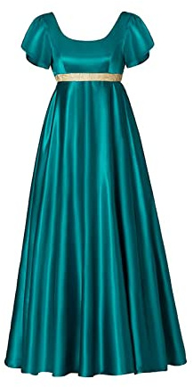 kinstell Vestidos de regencia para mujer, vestido de satén vintage de los años 1800, vestido de fiesta de té victoriano