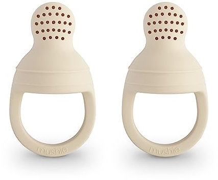 mushie Silikon-Schnuller für Babys, frische Früchte und Lebensmittel, ab 6 Monaten (Schaltsand)