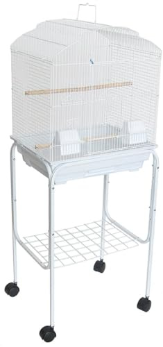 212 Main 5894-4814WHT Villa Top Bird Cage with Stand - White