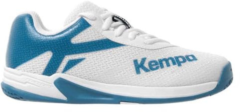 Kempa Unisex Kinder Wing 2.0 Junior Sport-Schuhe, Weiß Deep Blau, 29 EU