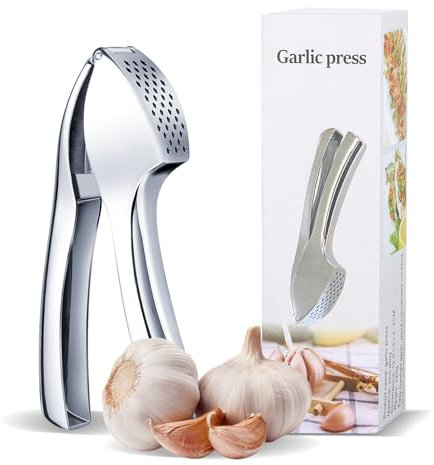 XIKAYA Schiaccia aglio di alta qualità, Spremi aglio robusta e durevole, Pressa aglio facile da pulire, Può facilmente tritare aglio, Zenzero, Patate(Specchio luminoso addensato)