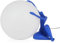 ADM - 'Umarmung' - Tischlampe mit moderne figurative Skulptur Harz und Lampenschirm aus Polyethylen - Blau - H38 cm