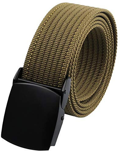 KYEYGWO Einstellbare Nylon Freizeitgürtel, Herren Tactical Hiking Belt aus Metallschnalle, Outdoor Stoffgürtel Männer Taillengürtel im Militärstil, Gelb