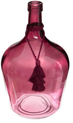 Atmosphera - Jarrón Dame Jeanne Poesie - Vidrio - H25 cm - Lila Ciruela