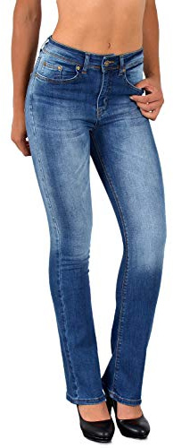 ESRA Jean Femme Bootcut Jean Pantalon Femme Taille Haute Grandes Tailles B700