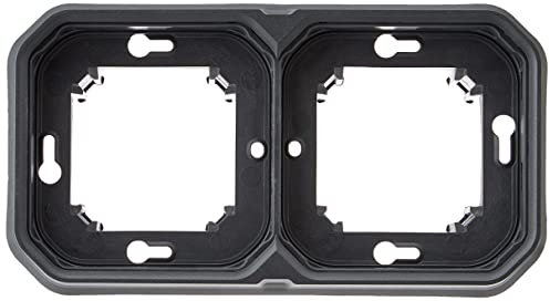 Legrand - Support plaque étanche 2 postes Plexo pour montage horizontal ou vertical en encastré des fonctions composables - anthracite