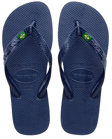 Havaianas - Top Brasil, Bequeme, Robuste und Leichte Badelatschen, mit Rutschfesten Sohlen, Brasilien-Flagge auf den Riemen, Unisex Erwachsene