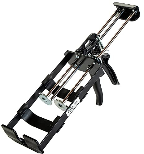Steel Epoxy Gun | Dual Component Adhesive Applicator with Comfort Grip, | 300ml per Cartridge Capacity | 1:2 or 2:1 Mix Ratio | 26:1 Thrust Ratio | Perfect for Concrete Cracks, Basement, Wall Repairs