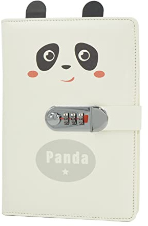 LinYesh A5 Creative Vintage PU Leather Combination Lock Diary, Writing Notebook Planner Organiser, Password Diary, Secret Diary, Gift for Children Kid Girls Boys, 220 x 150 mm