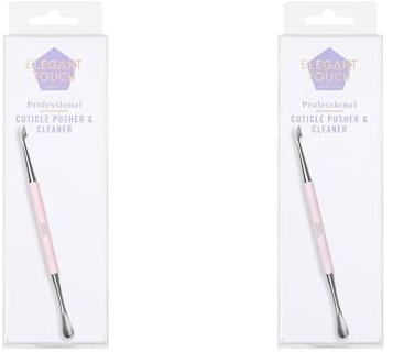 Elegant Touch Premium Implements Cuticle Pusher & Nail Cleaner (Pack of 2)
