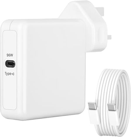 MacBook Charger for MacBook Pro, MacBook Air, Mac Laptop USB C Charger, Computer Notebook Power Adapter 96W Mac Book Pro USBC Plug, Included Type C Charger Cable