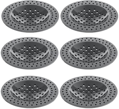 EIHI 6 Pezzi Plastica 78mm Filtro lavandino cucina, Filtro lavandino bagno, Filtro scarico doccia, Filtro capelli doccia, Per lavandino cucina & bagno