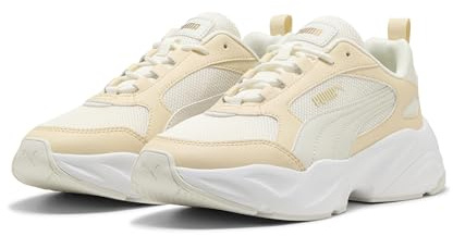 PUMA Cassia 2.0, Zapatillas Mujer, Lona Blanca cálida Gris Vapor, 40 EU