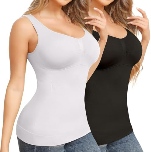 Joyshaper BH-skjorta damer magkontroll formande undertröja vadderad topp figurformande topp vadderad bustier sömlös camisole kompressionslinne