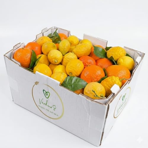 AgrumOtto BOX AGRUMI MISTI 10KG – Arance Navel, Clementine e Limoni Freschi – Prodotto Salentino per Spremute e Cucina