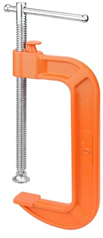 Lytool 6 Inch Quick Release C Clamp with Button, Heavy Duty 700kgf Cast Iron G Clamp for Woodworking and Welding
