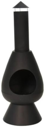 Ambiance - Chimenea de jardín (40 x 110 cm), color negro
