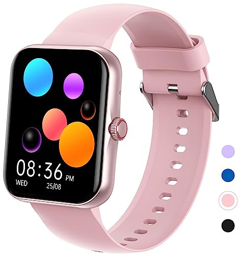 Smartwatch Kinder, 1.83 HD Voll Touchscreen Fitnessuhr, IP68 wasserdichter Kinder Fitness Aktivitäts Uhr, Schrittzähler, Wecker, 37 Sportmodi, Kinderuhr Telefon für Jungen Mädche Teenager (Rosa)