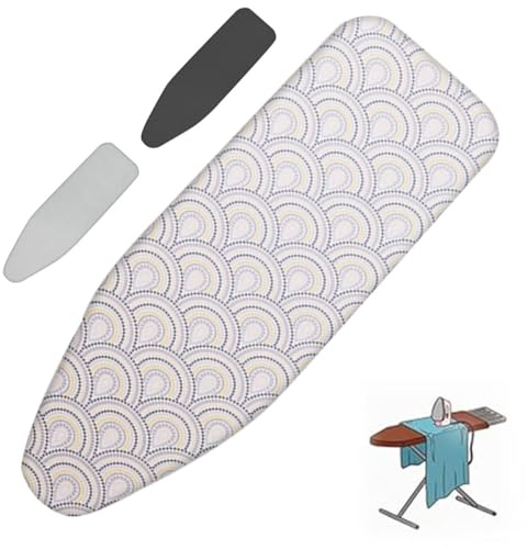 36x13 38x13 43x14 48x15, Ironing Board Covers, Iron Board Replacement Cover, Ironing Cover, Scorch Resistant Padding, Drawstring Tightening ( Color : Multi-colored , Size : 97x33cm/38x13in )